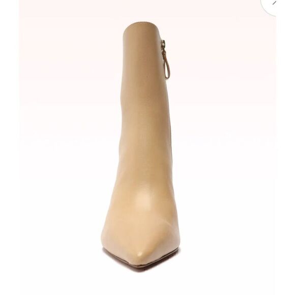 Alexandre Birman Myra 85 Ankle Heeled Boots Women's 10 Beige Leather Kitten Heel - Picture 4 of 10